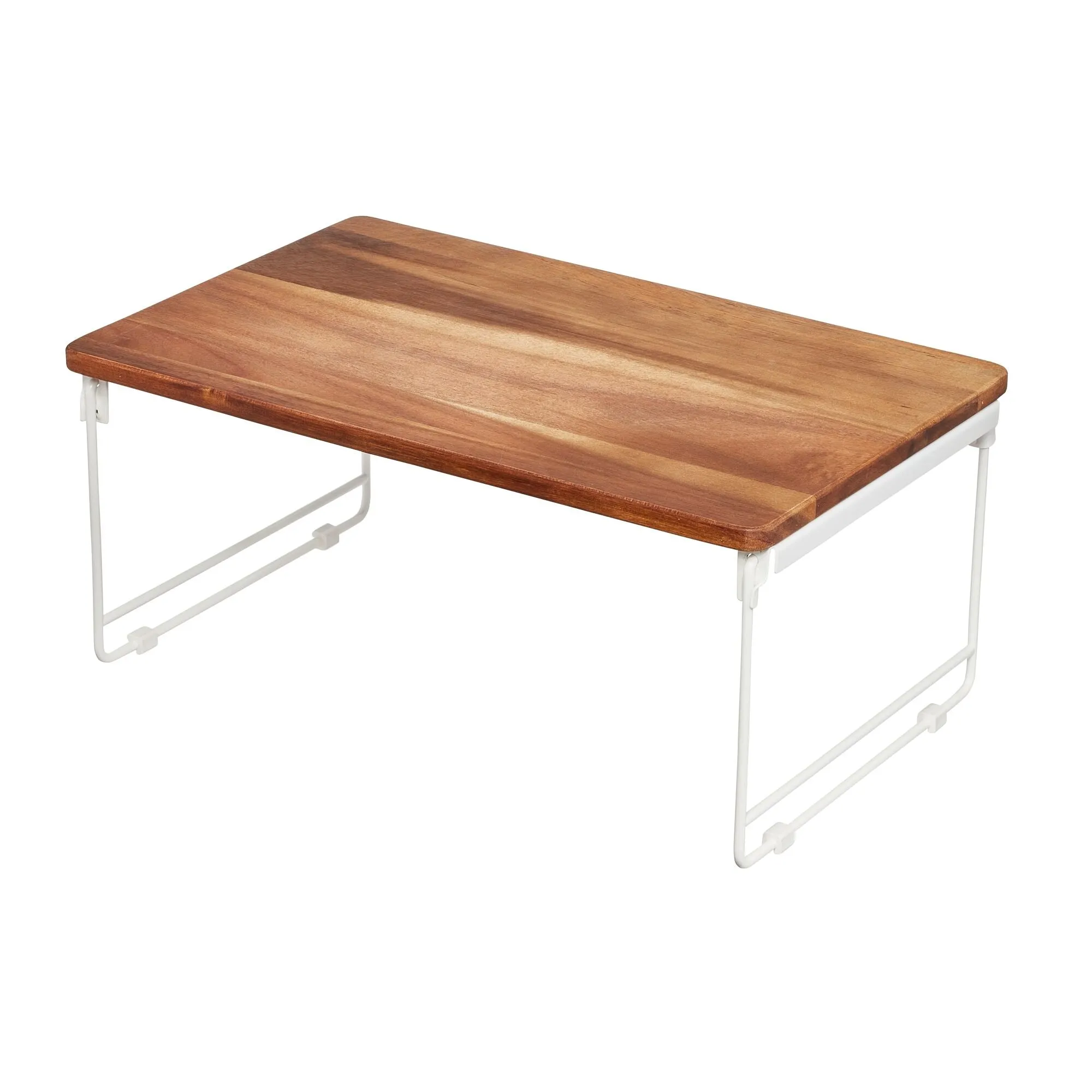 iDesign Acacia Wood and Wire Plate Riser