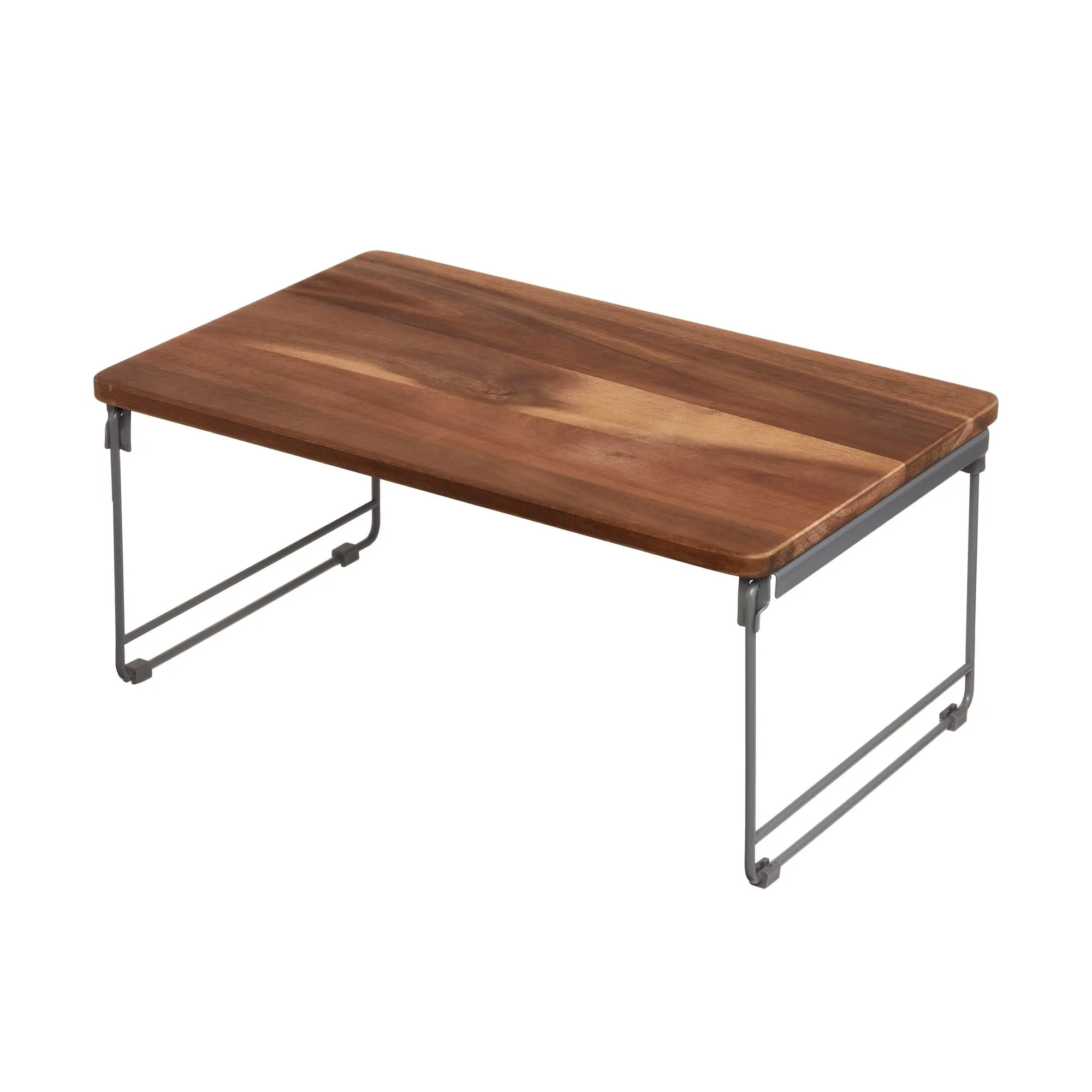 iDesign Acacia Wood and Wire Plate Riser