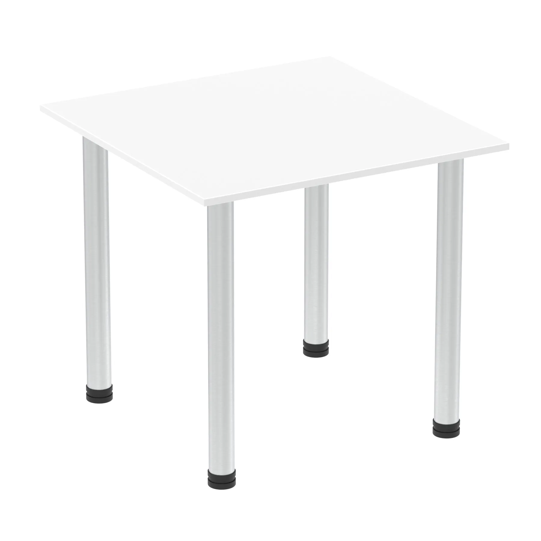 Impulse Square Table 800x800mm with Post Leg - MFC Material, Self-Assembly, 5-Year Guarantee, Multiple Frame Colors