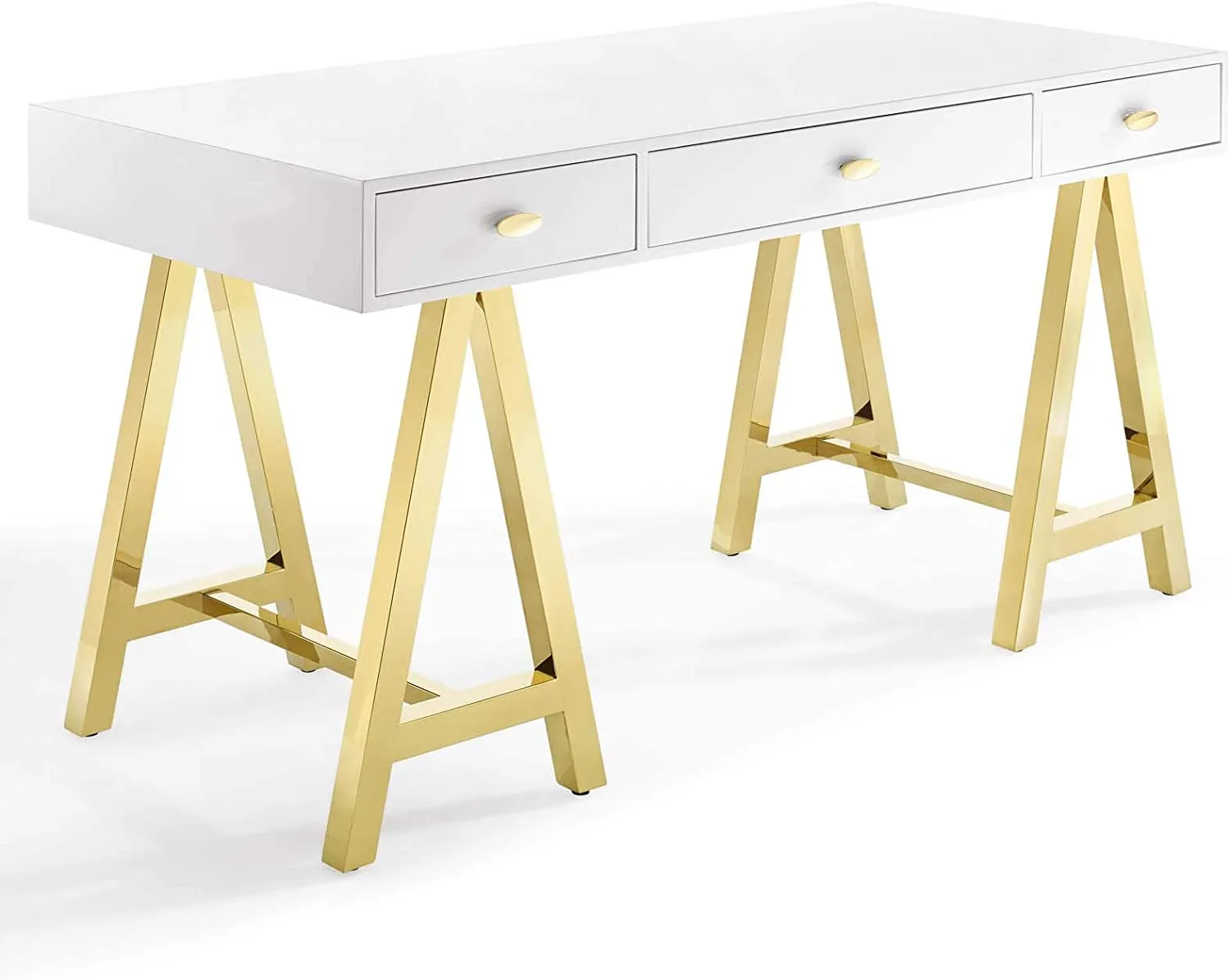 Jettison Office Desk Gold White
