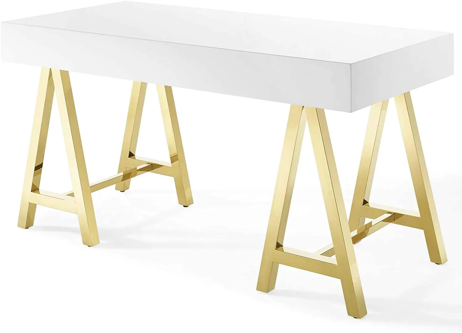Jettison Office Desk Gold White
