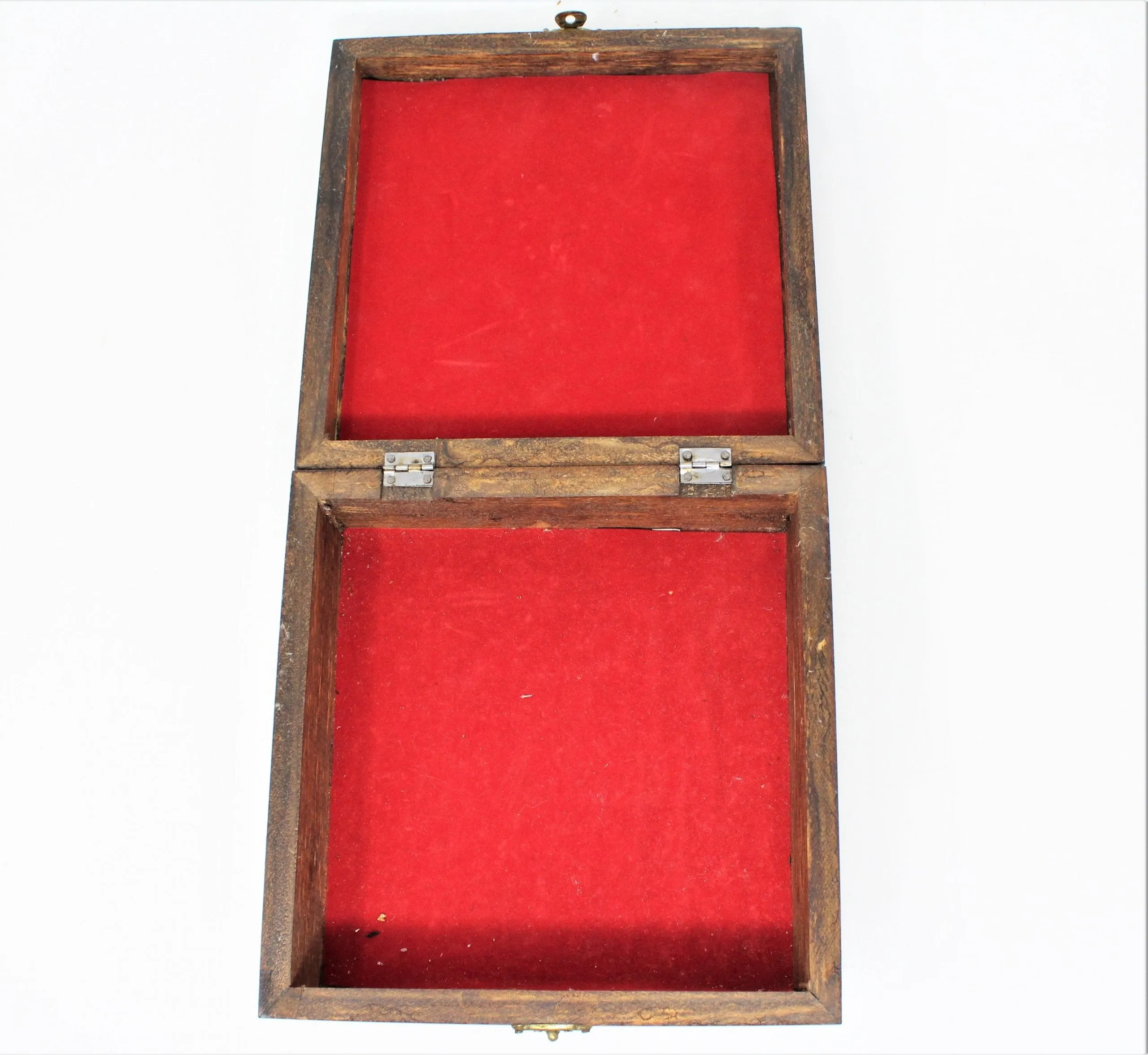 Jewelry Box, Carved Wood, Tile Insert, Mexico, Vintage