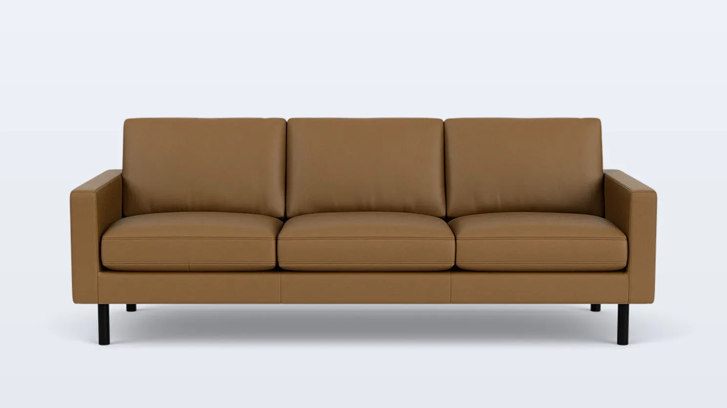 joan 87" sofa (plain) - leather