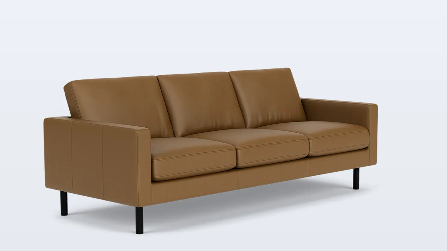 joan 87" sofa (plain) - leather