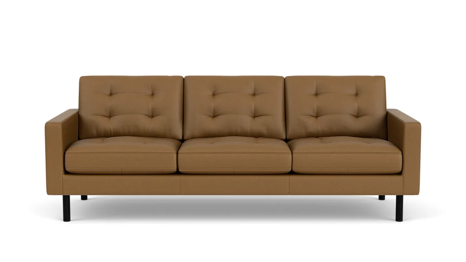 joan 87" sofa (tufted) - leather