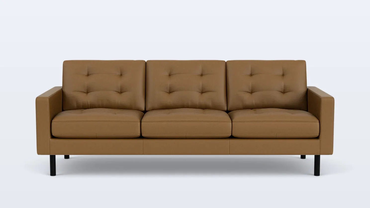 joan 87" sofa (tufted) - leather