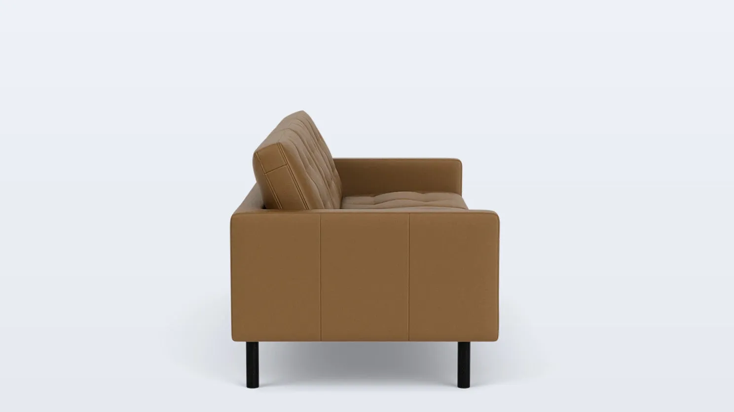 joan 87" sofa (tufted) - leather