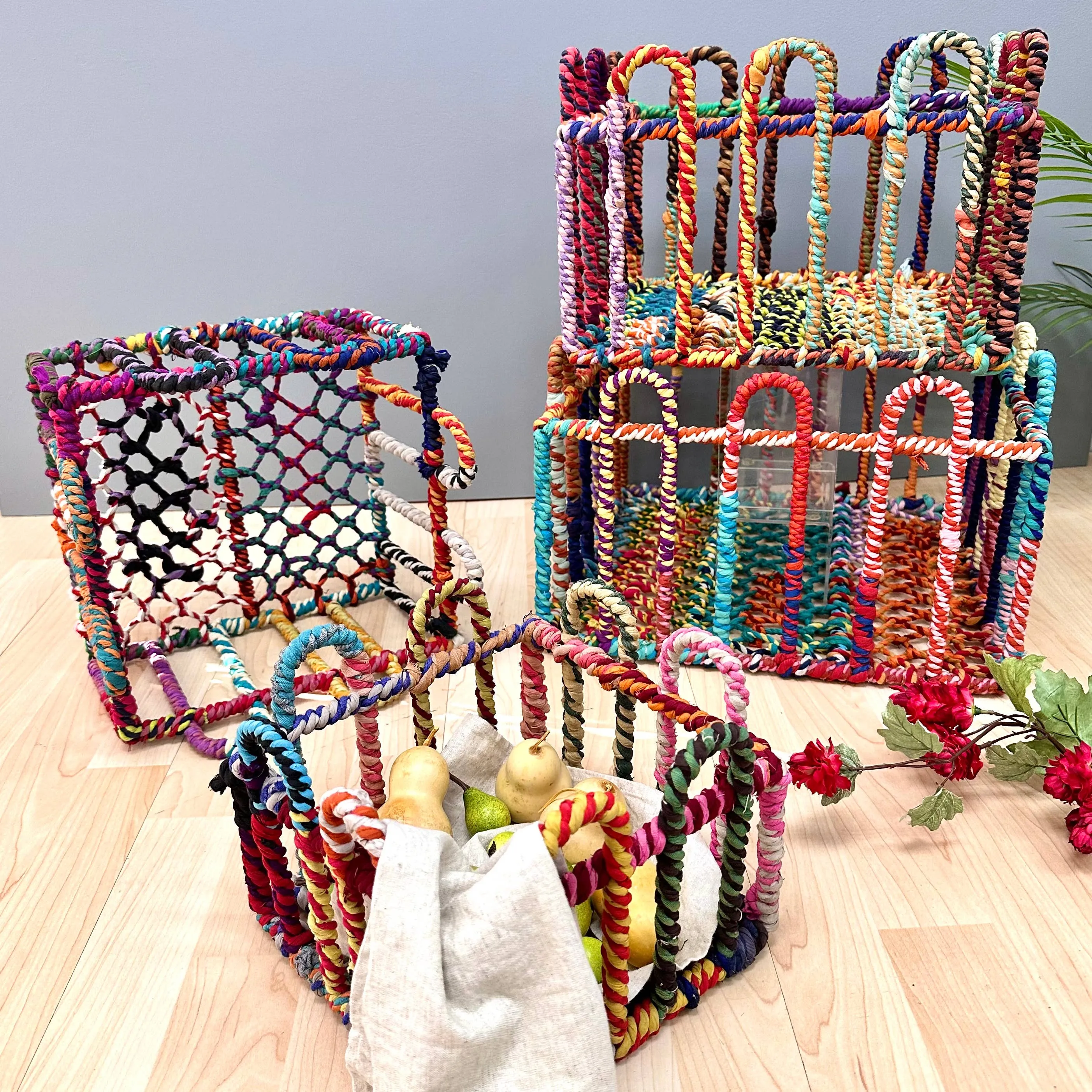 Jute Square Arched Baskets