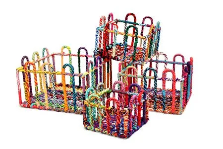 Jute Square Arched Baskets