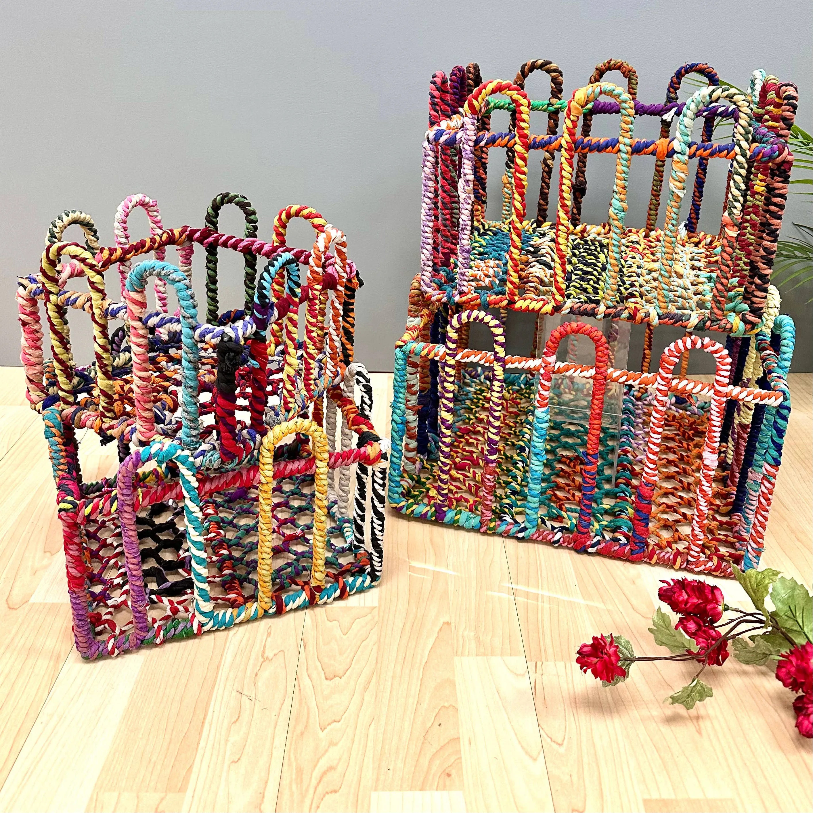Jute Square Arched Baskets