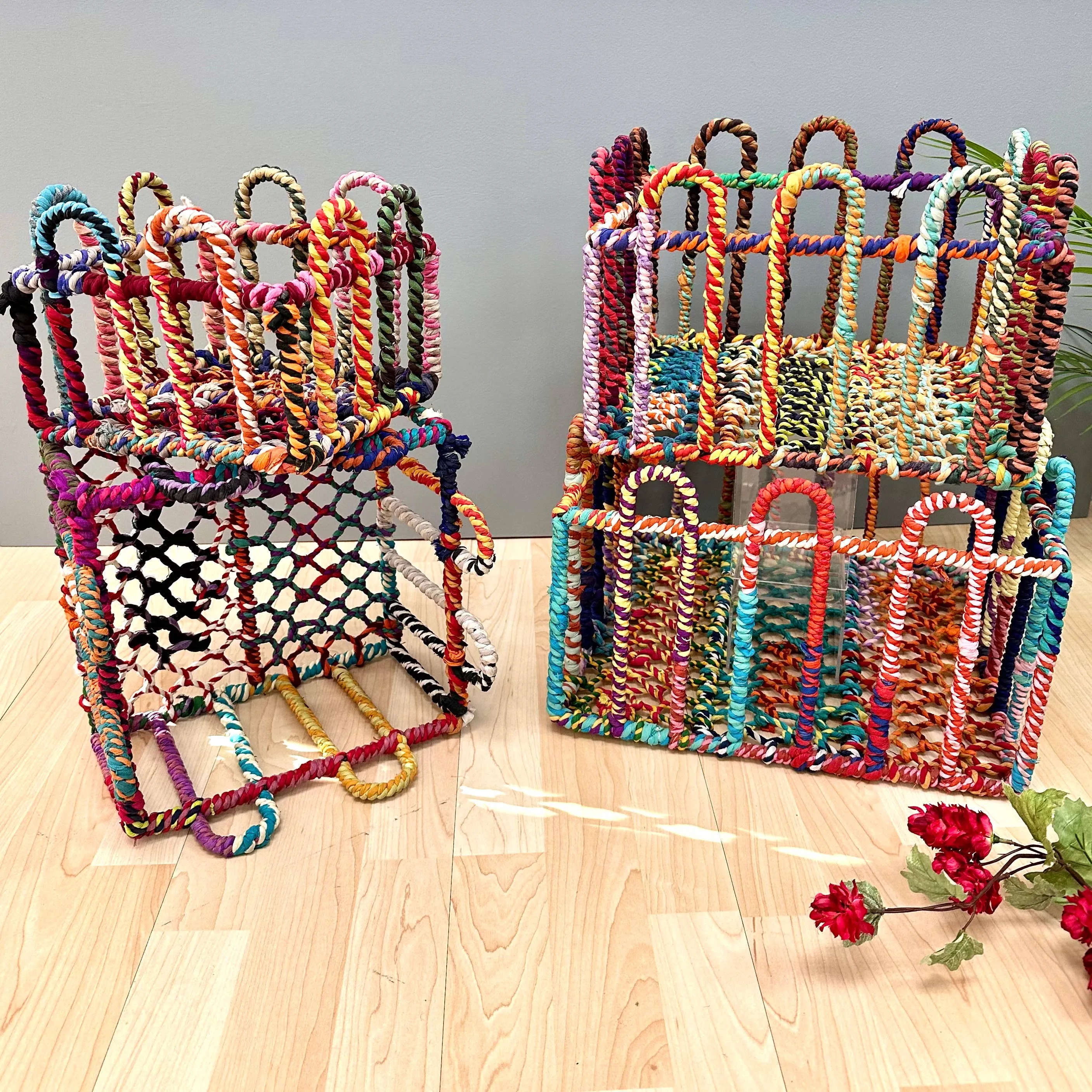 Jute Square Arched Baskets