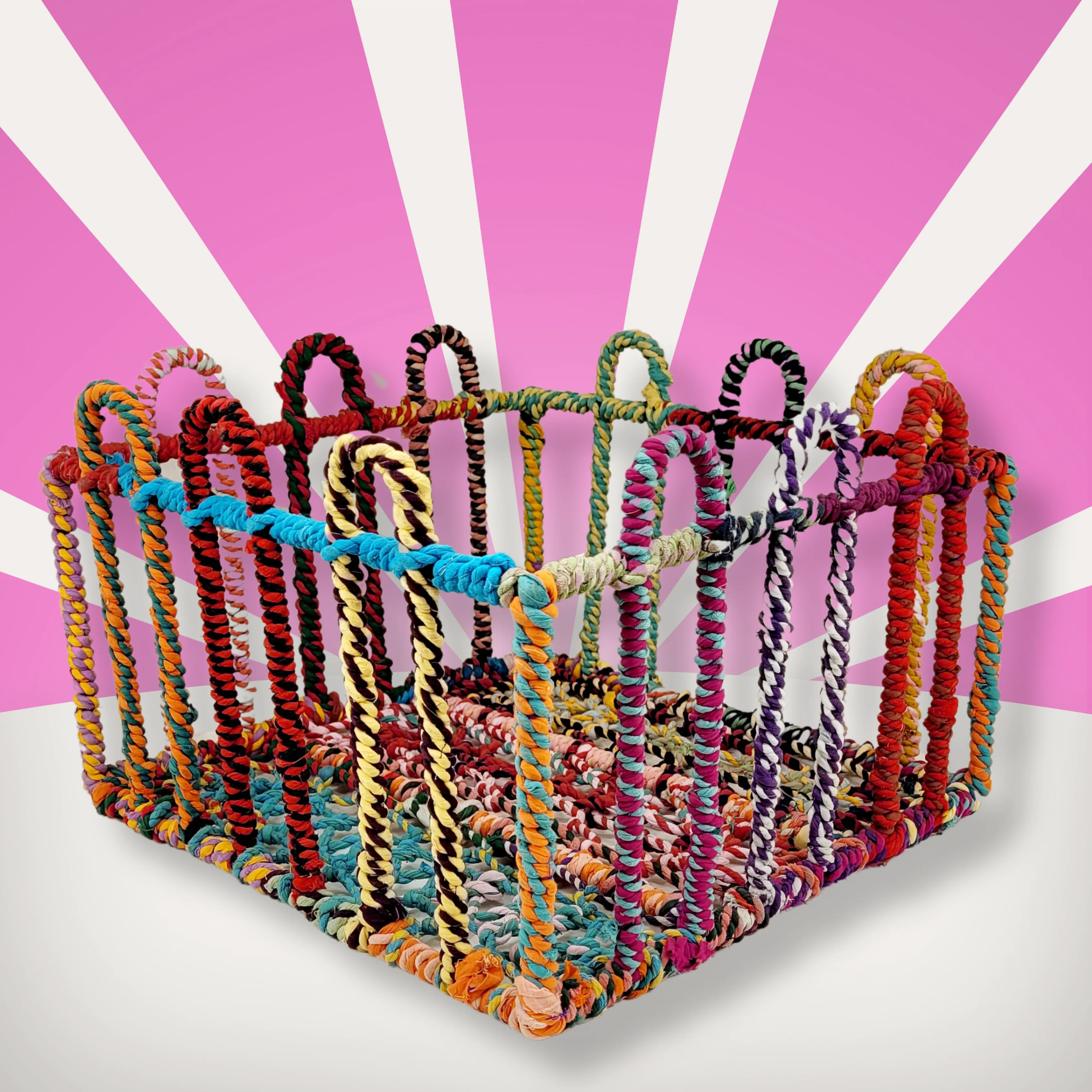 Jute Square Arched Baskets