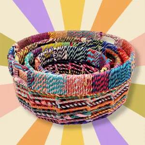 Jute Woven Baskets Round