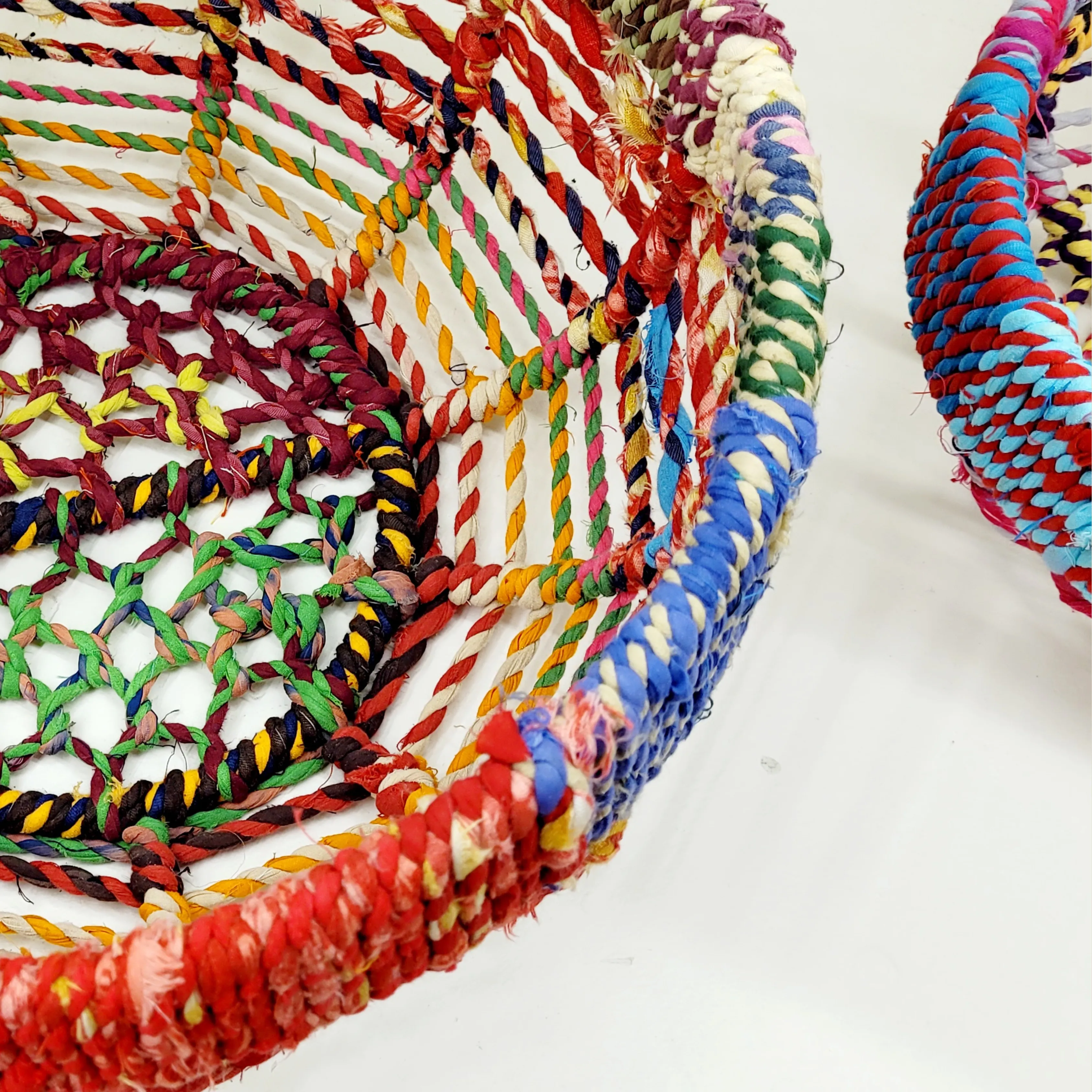 Jute Woven Baskets Round