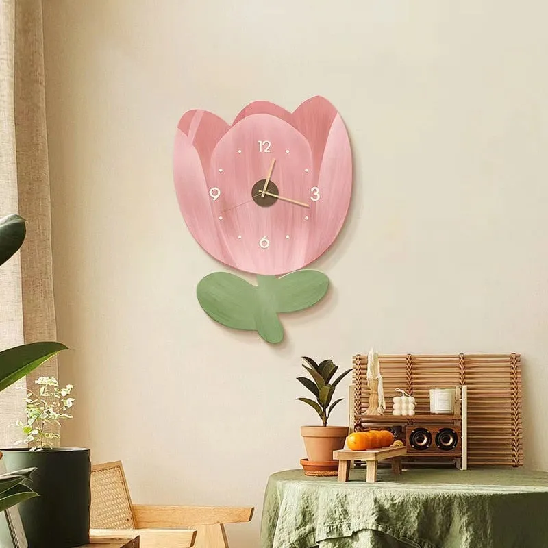 Kawaii Flower Wall Clock