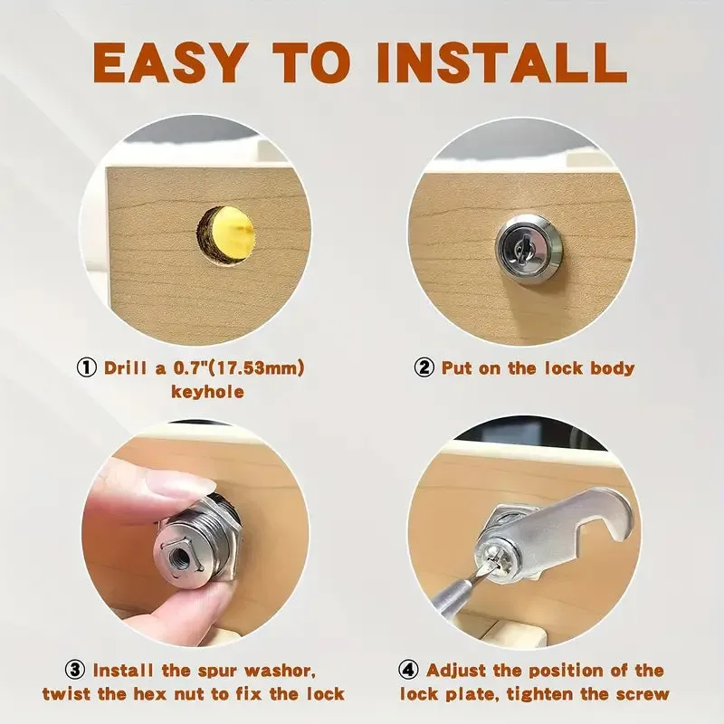 Keys Versatile Keyed Cabinet Lock - 5/8"