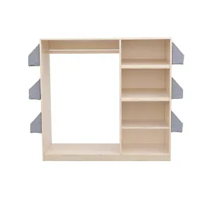 Kids Wardrobe - Grey Baskets