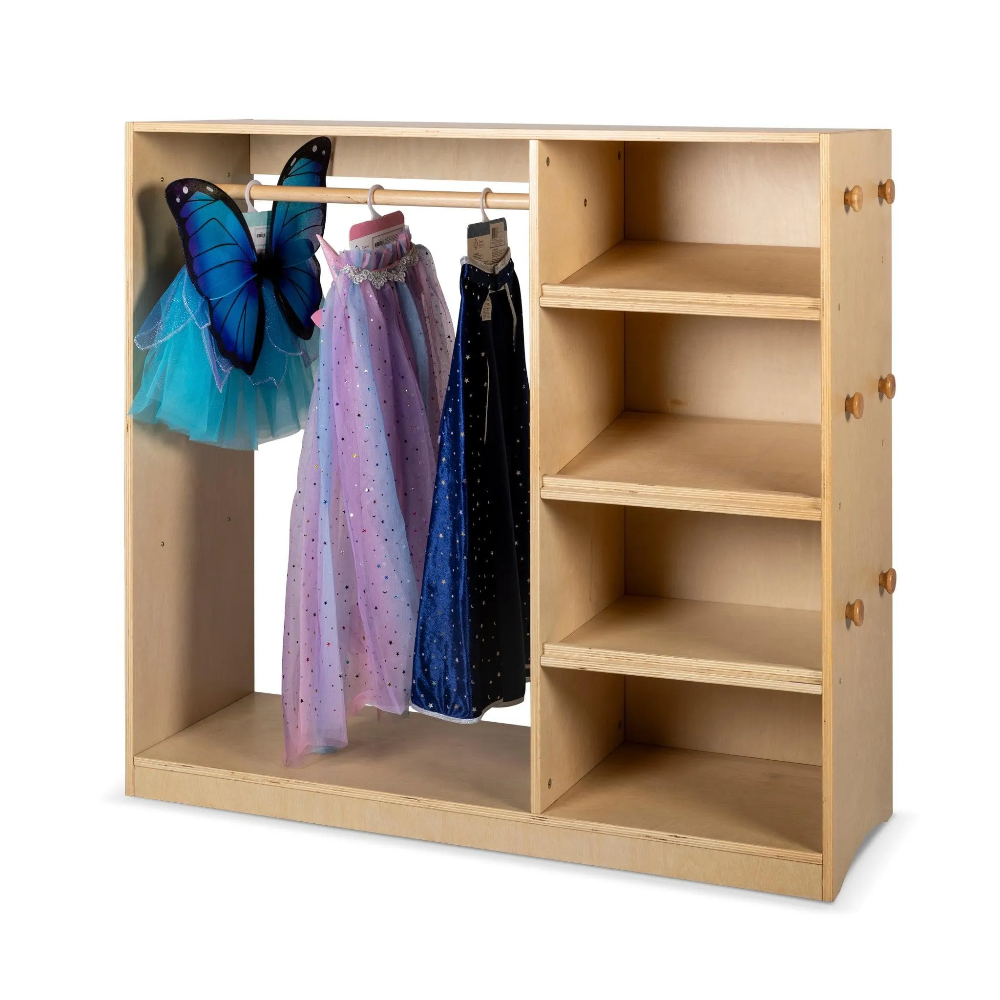 Kids Wardrobe - Grey Baskets