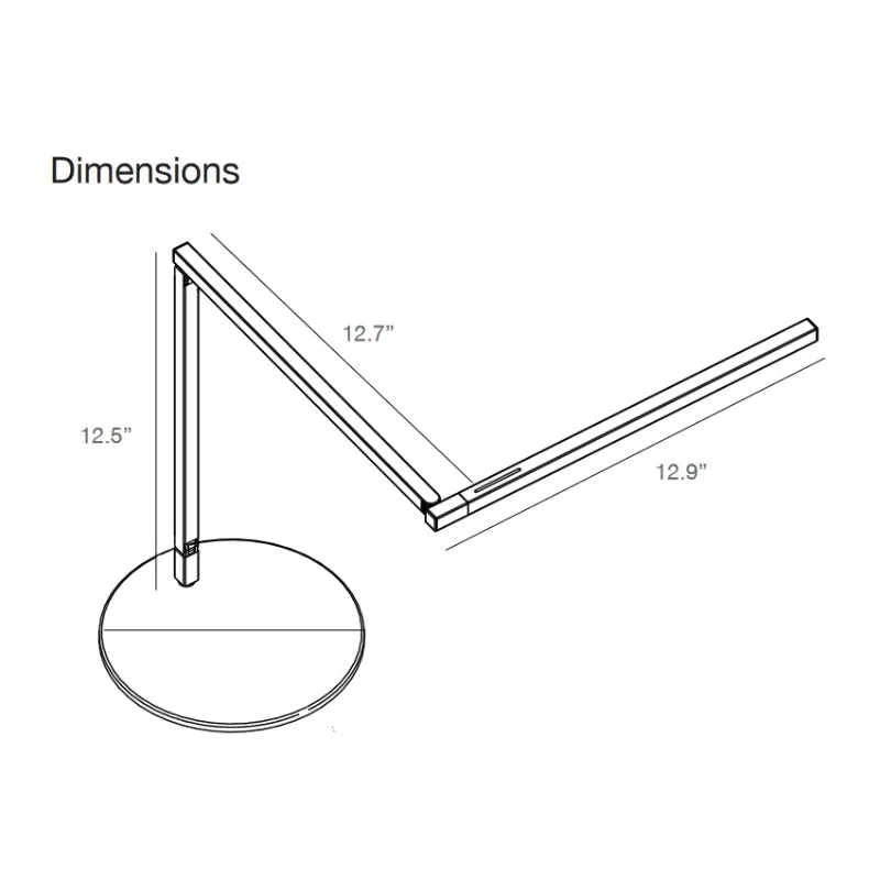 Koncept ZBD3100 Z-Bar Mini Gen 4 LED Desk Lamp, Power Base
