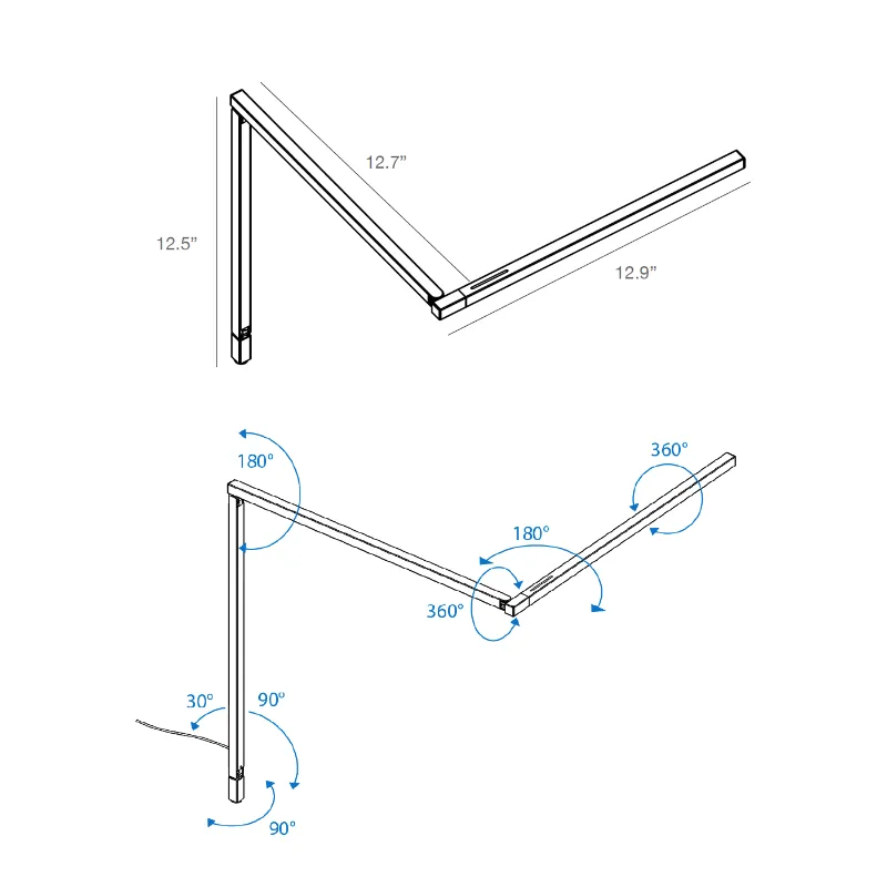 Koncept ZBD3100 Z-Bar Mini Pro Gen 4 LED Desk Lamp, Wall Mount