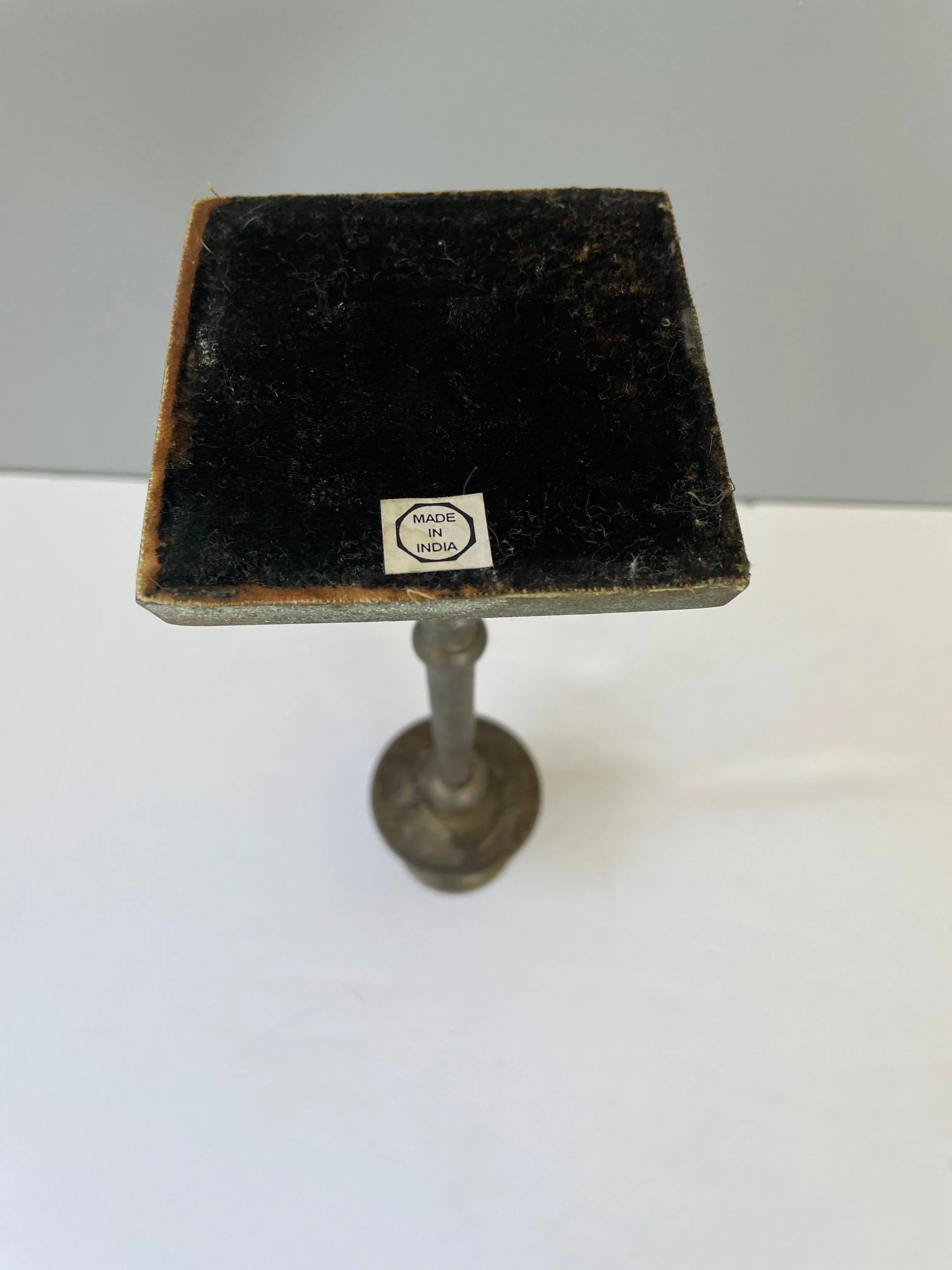 (L) Distressed and Aged Solid Brass & Pantene 8” Taper Candle Holder
