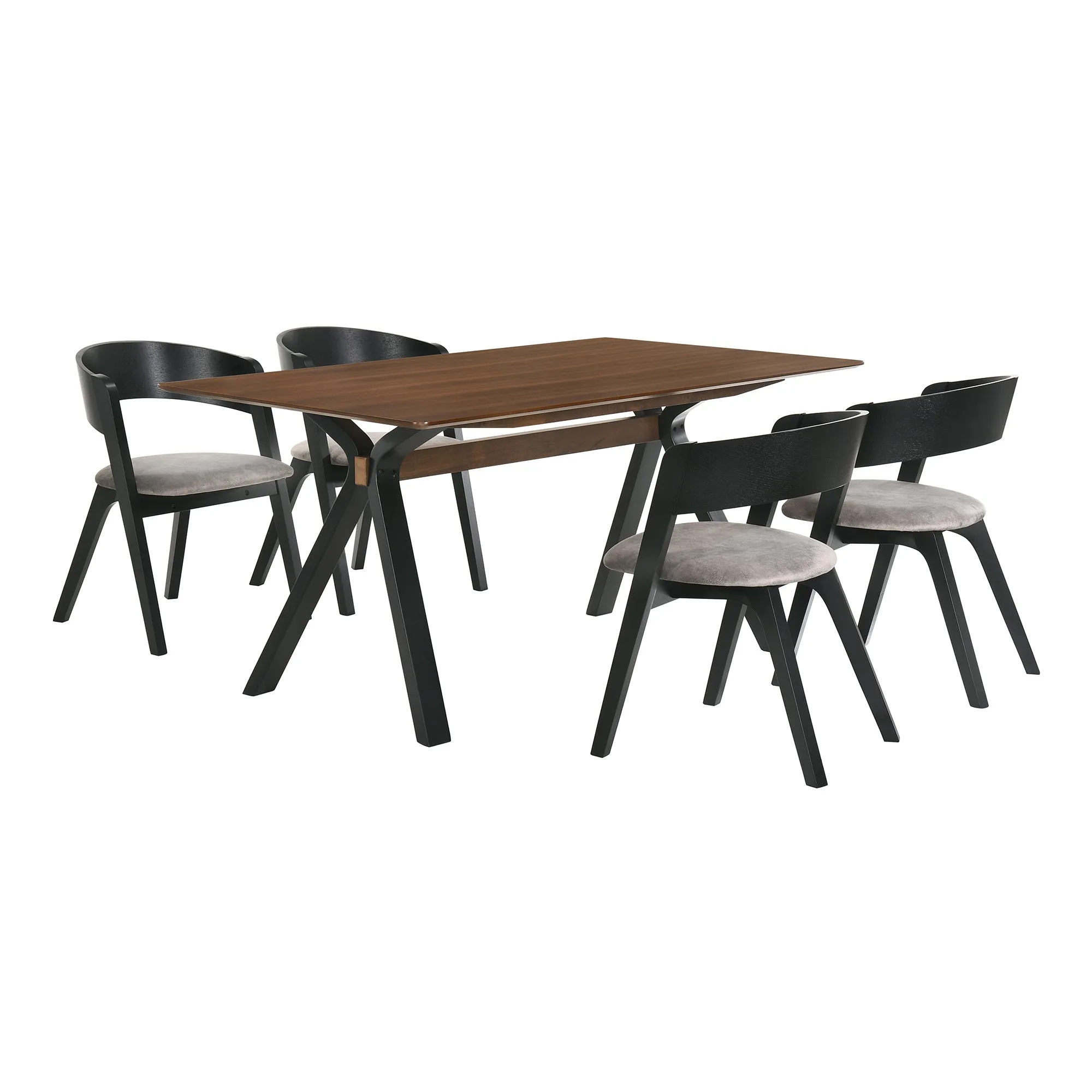 Laredo and Jackie 5 Piece Rectangular Dining Set