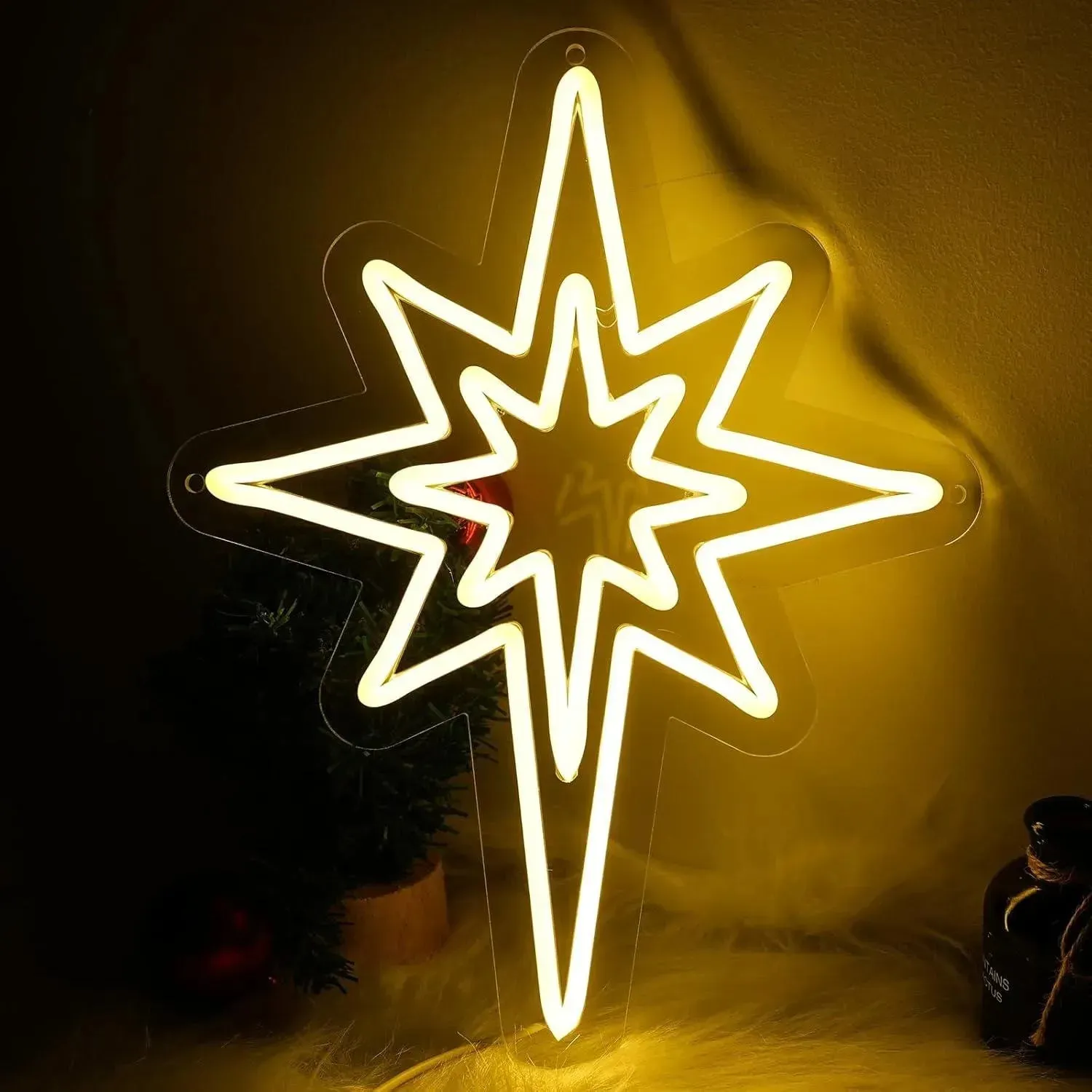 Large Star of Bethlehem Warm White Plug In Motif Christmas Light