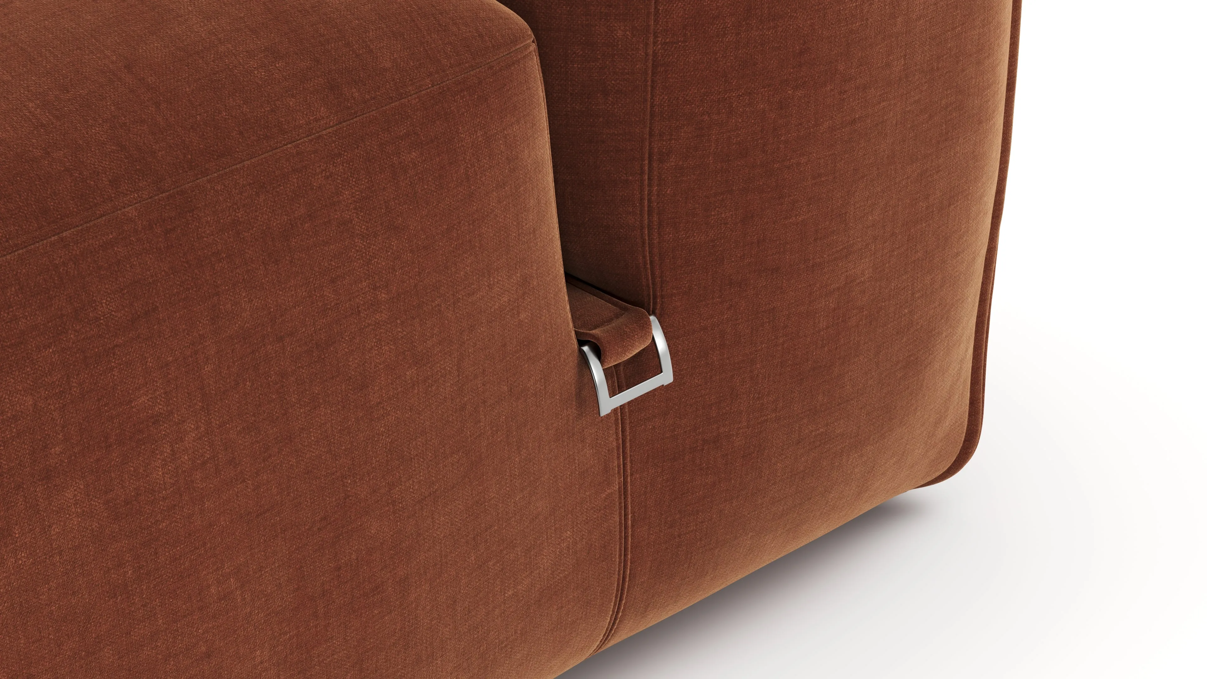 Le Mura - Le Mura Two Seater Sofa, Rust Chenille