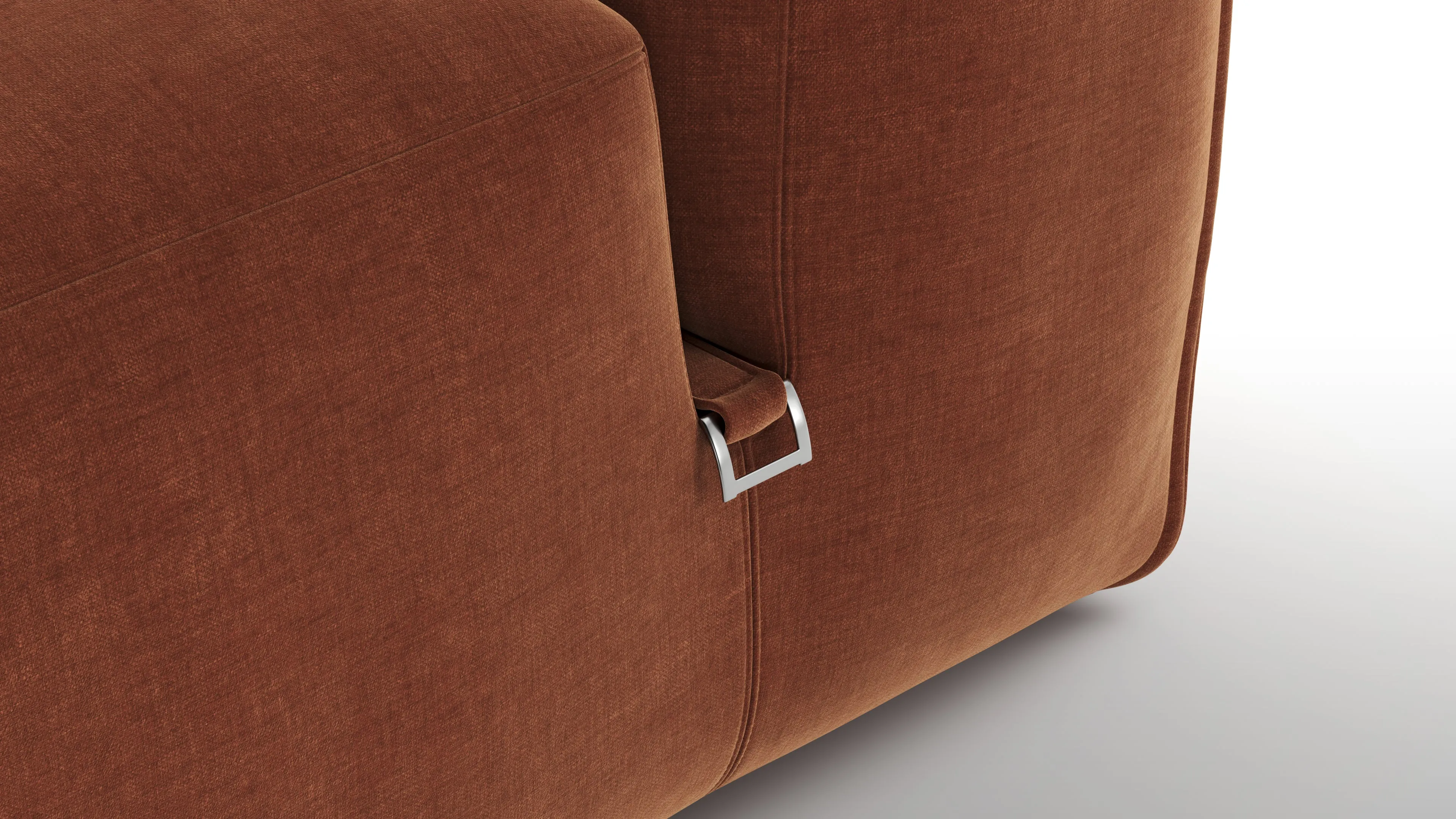 Le Mura - Le Mura Two Seater Sofa, Rust Chenille