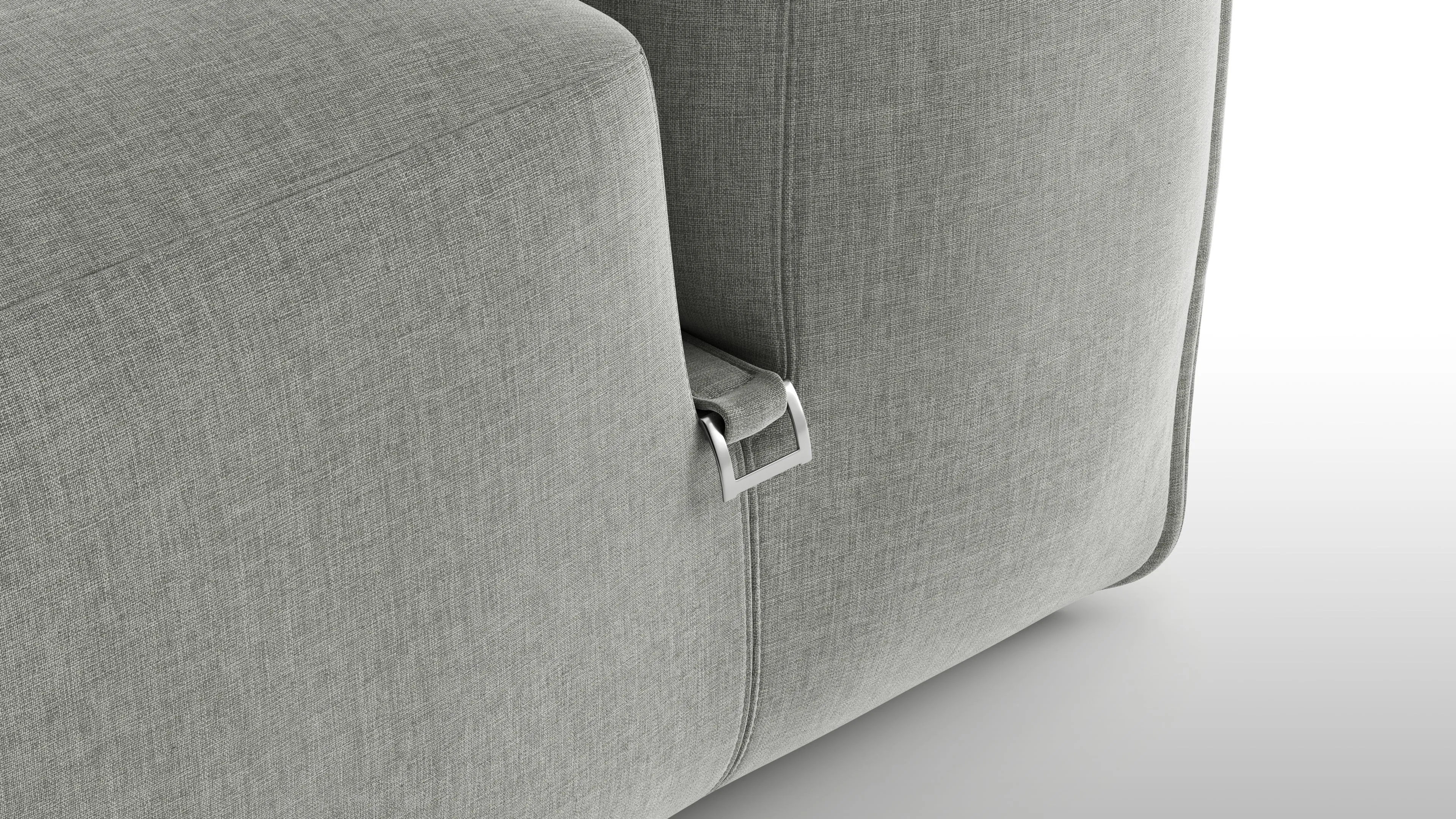 Le Mura - Le Mura Two Seater Sofa, Soft Gray Brushed Weave