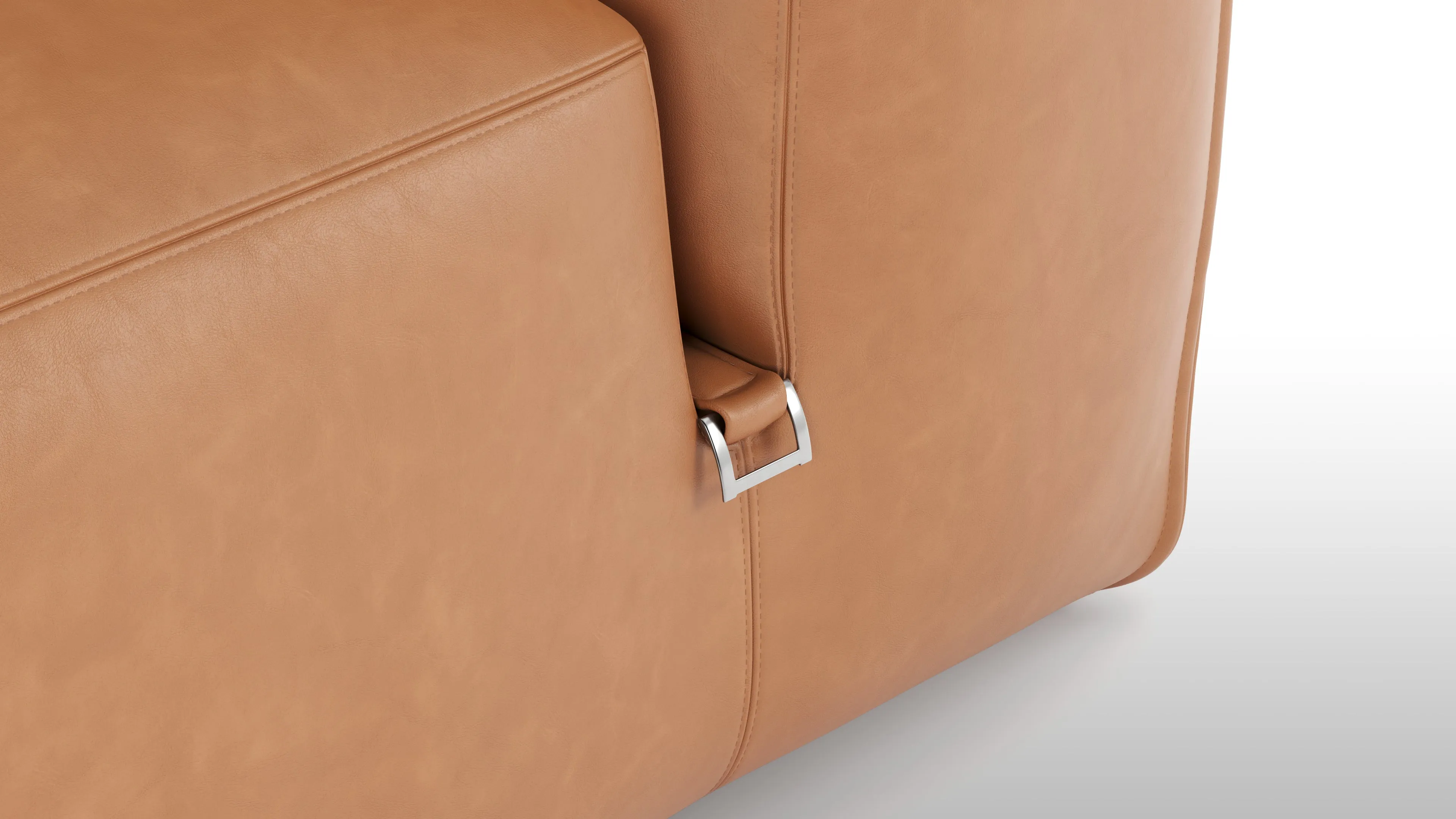 Le Mura - Le Mura Two Seater Sofa, Tan Vegan Leather