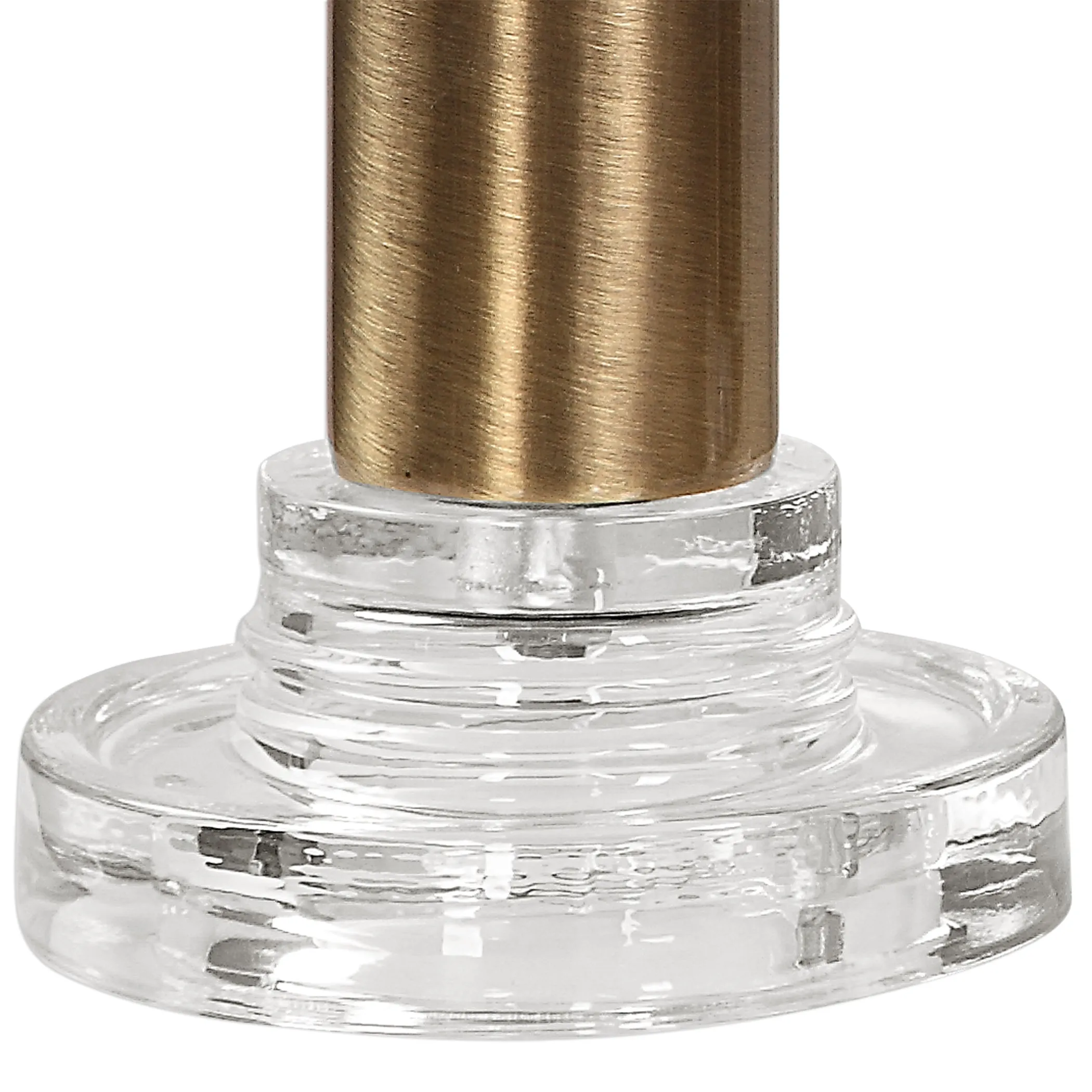 Leslie Brushed Brass Candleholders