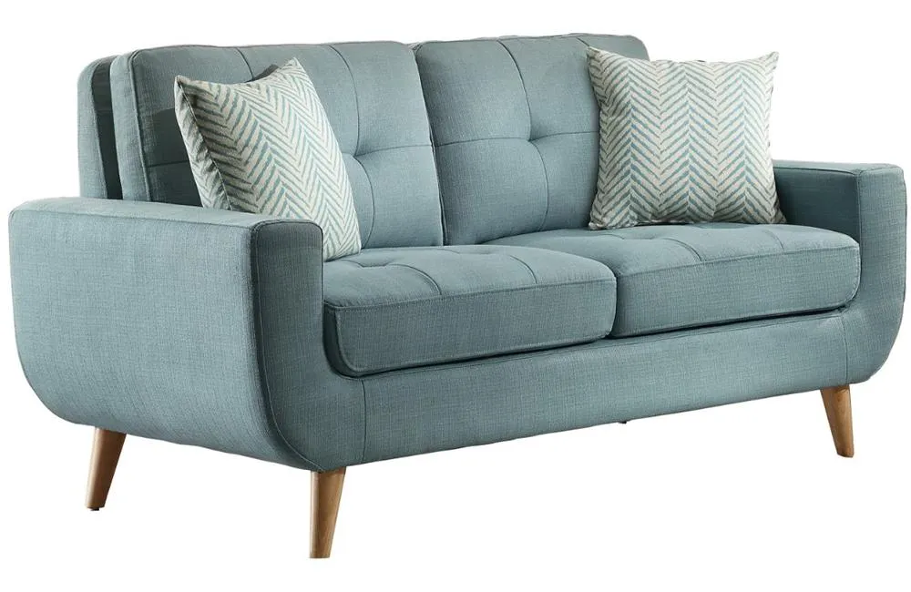Lewis Teal Love Seat