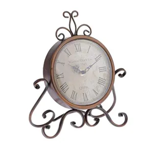 LOOM TREE Europe Style Vintage Classic Round Analog Table Clock Battery Operated