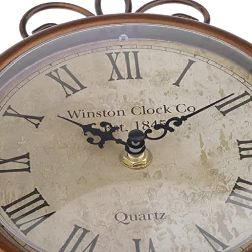 LOOM TREE Europe Style Vintage Classic Round Analog Table Clock Battery Operated