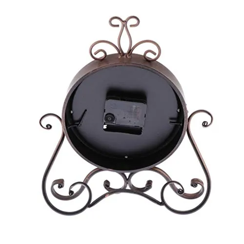 LOOM TREE Europe Style Vintage Classic Round Analog Table Clock Battery Operated