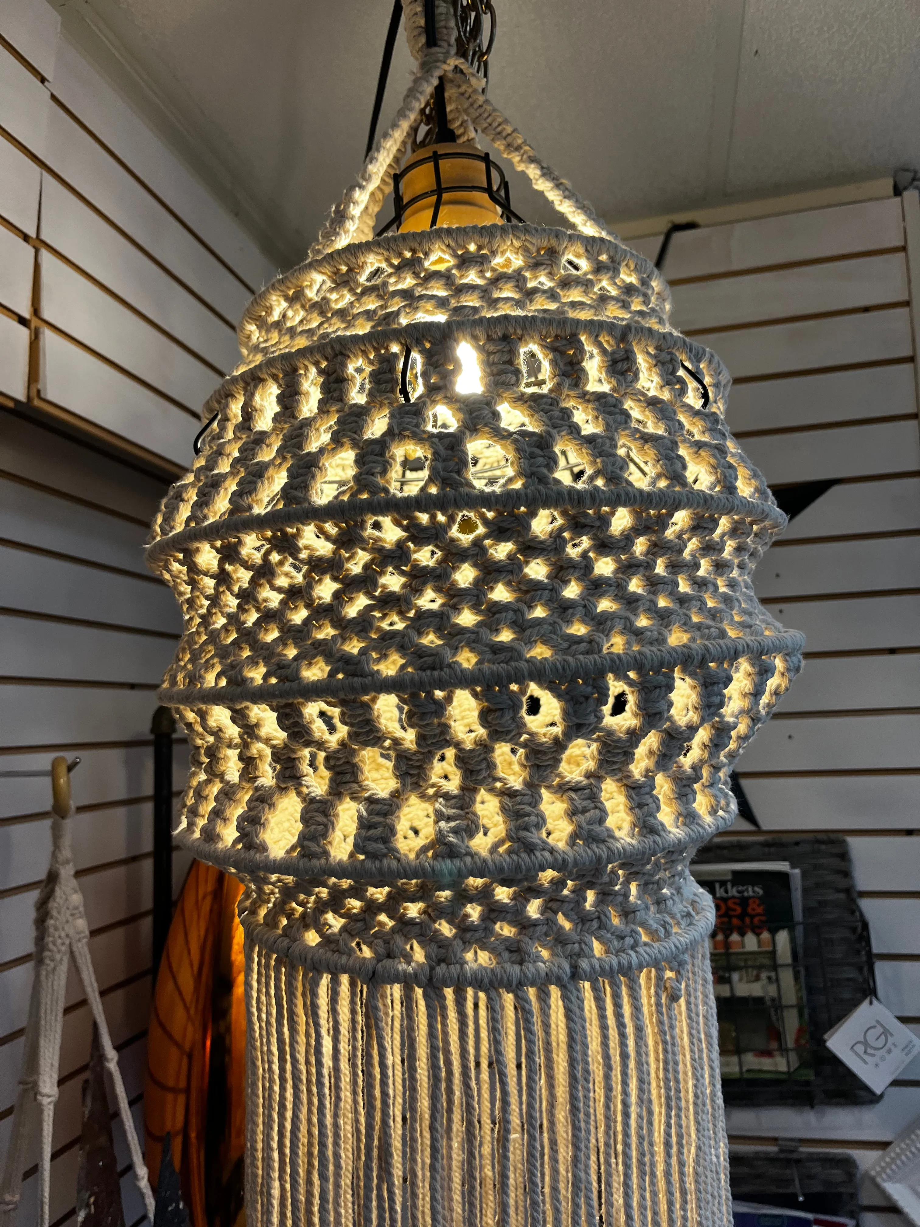 Macrame Hanging Light