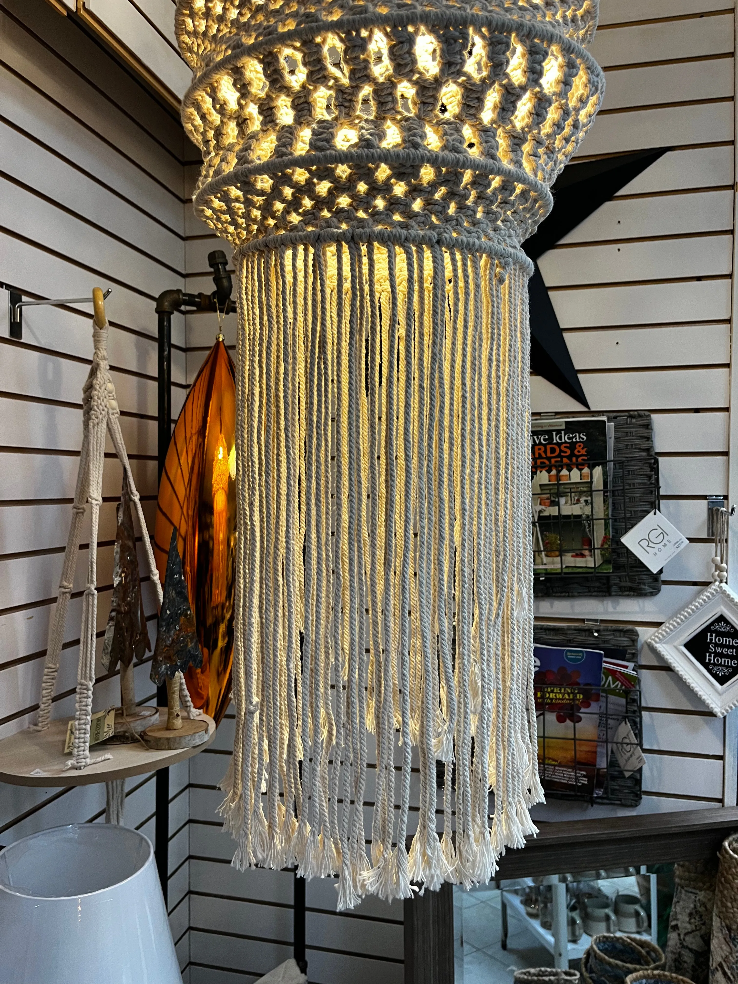 Macrame Hanging Light