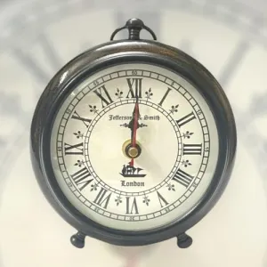 MAGNE NAUTICAL || Wooden Table Top Clock Desk Clock Antique Decor Look Style Roman Number Home & Office Studio Decoration (Item 5 Inch)