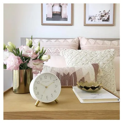 Maisie Alarm Clock with Light - White