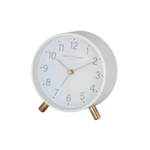 Maisie Alarm Clock with Light - White