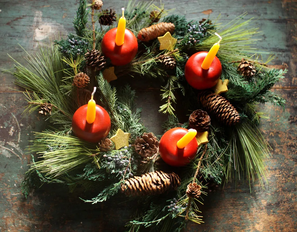 Make-It-Yourself Advent Apple Wreath Kit