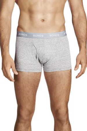 Mens Bonds Grey Marle Guyfront Trunks Underwear