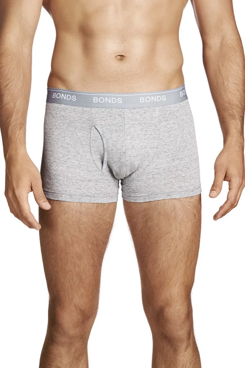 Mens Bonds Grey Marle Guyfront Trunks Underwear