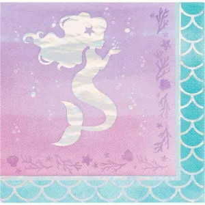 Mermaid Shine Iridescent Lunch Napkins (16ct)