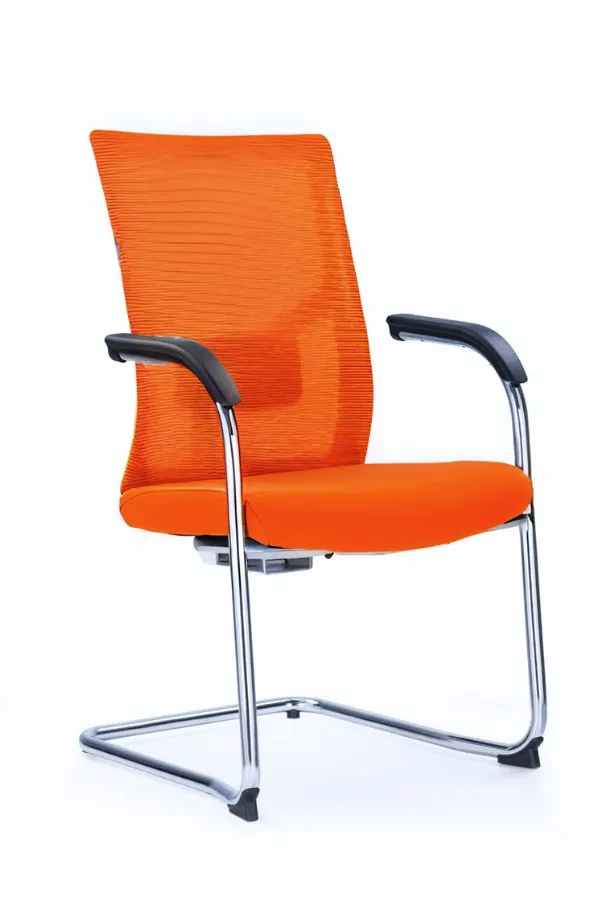 Mesh Conference Chair With Bow-shaped Frame For Home Office