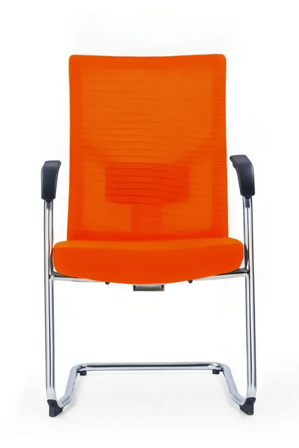 Mesh Conference Chair With Bow-shaped Frame For Home Office