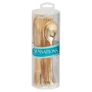 Metallic Gold Cutlery Set (24ct)