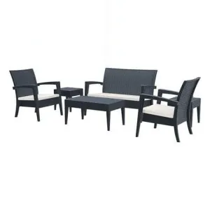 Miami Patio Lounge Set in Elegant Grey - Embrace Outdoor Comfort