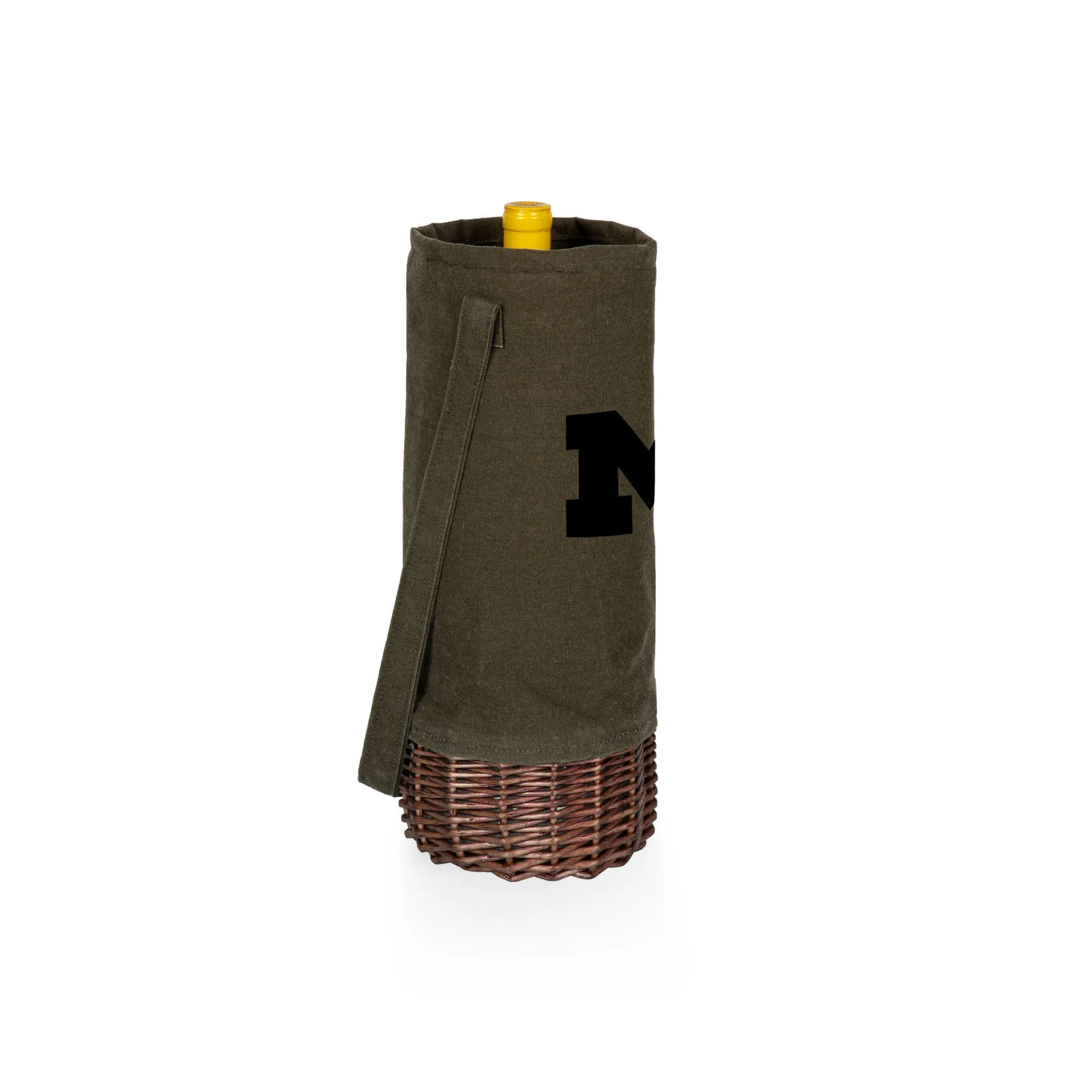 Michigan Wolverines - Malbec Insulated Canvas and Willow Wine Bottle Basket